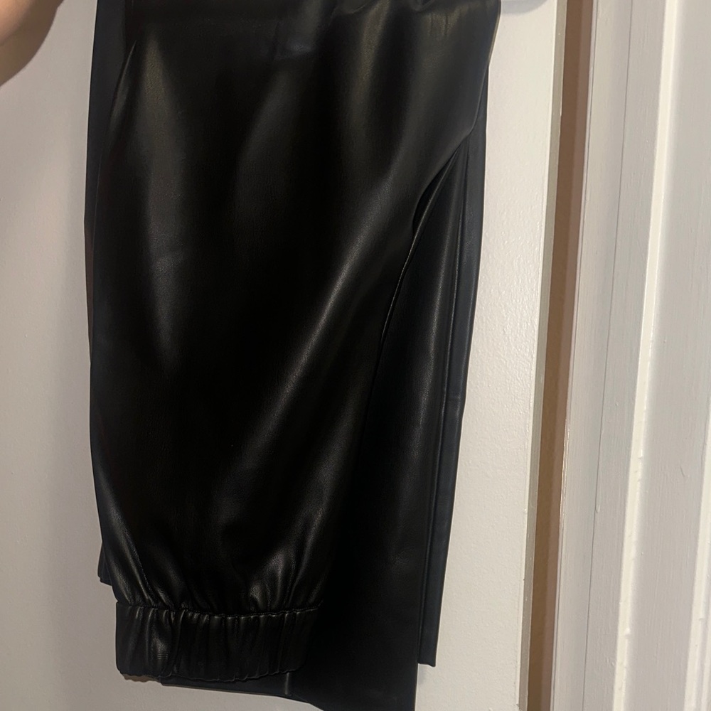 Black Faux Leather pants